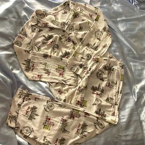 Victoria’s Secret long sleeve button down pajamas set